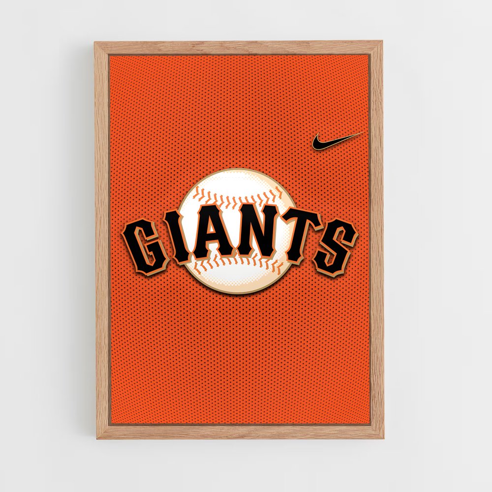 Poster Giants en Orange – affiche Baseball (vue 4)